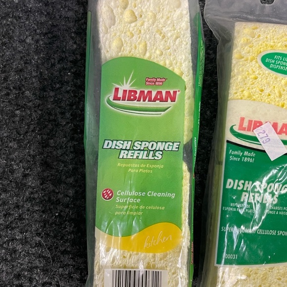 Lot of 2 Libman Dish Sponge Refills Extra Absorbent 2 Per Pack 4 Total sponges - Picture 2 of 6